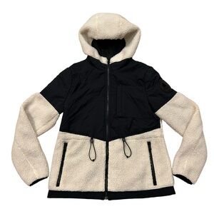 Pajar Dove Women's Mixed Media Transitional Jacket Size Small Hooded Zip Coat